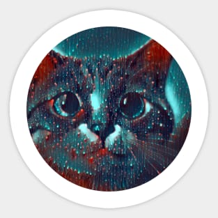 Anxious mycat, revolution for cats Sticker